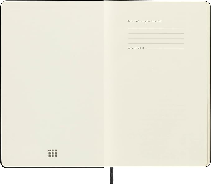 Moleskine Classic Notebook, Large, Plain, Black, Hard Cover (5 x 8.25)