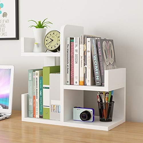 Wood Desktop Bookshelf Organizer Office Storage Rack Display Shelf