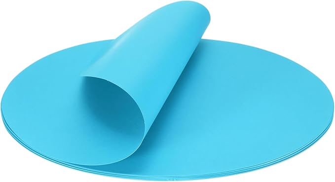 MECCANIXITY 8 Inch Oval Card Stock, 30 Pcs Colored Cutouts Paper Thick Cardstock Coaster for DIY Craft Projects Classroom Bulletin Board Decor, Blue