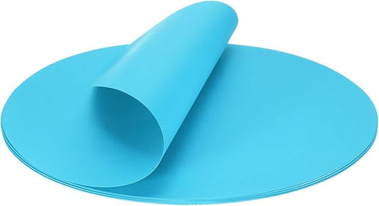 MECCANIXITY 8 Inch Oval Card Stock, 30 Pcs Colored Cutouts Paper Thick Cardstock Coaster for DIY Craft Projects Classroom Bulletin Board Decor, Blue