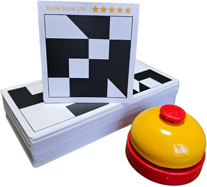 Battle Blocks Puzzle | 270 STEM & Critical 2-Player Game | Educational-yet-Fun Quick Thinking Puzzle | Learn-From-Doing: Spatial Reasoning | 3D Small Logic Brain Teasers | Indoor Game Gift