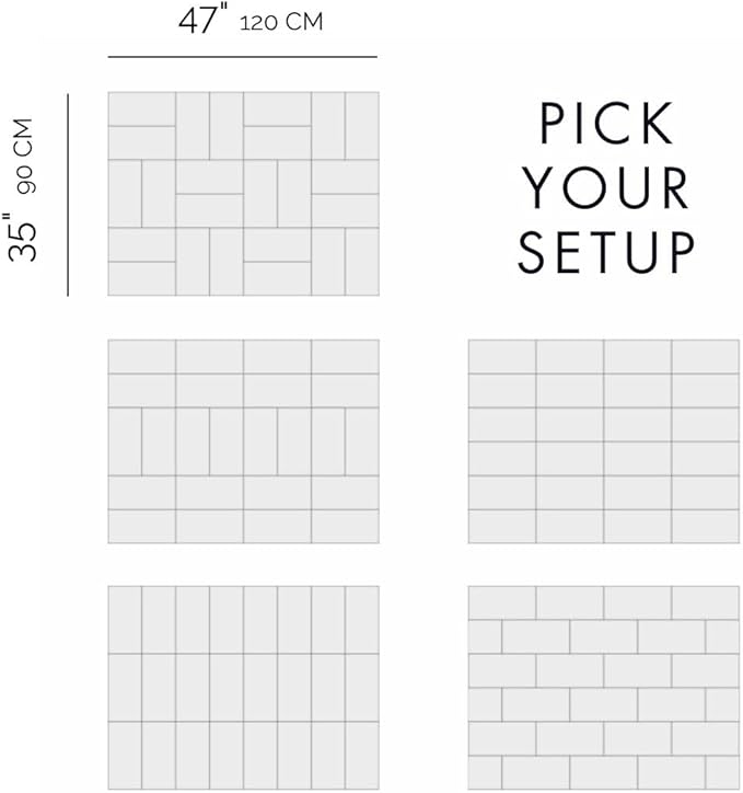 Large Bulletin Board 48x36- Office Wall Organizer to Replace Your Old Cork Boards for Walls for Office Decor - 24-Pack Felt Wall Tiles for Use in Home Office Decor as Photo Board (Limestone)