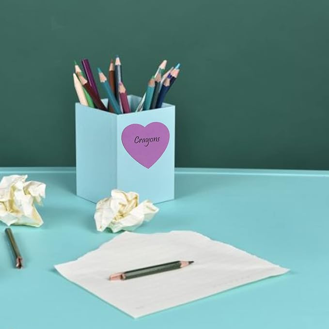 Sticky Notes, 560 Sheets 3 × 3 Inches Heart Shaped Bright Colors Self Sticky Notes Pad Colour Sticky Notes for Home Office Notebook(8 Color)