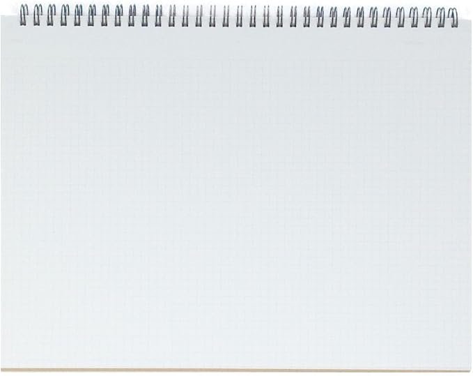 Maruman MNEMOSYNE Notebook 8.66 x 11.69 Inches (Horizontal A4), 5mm-squared, 70 Sheets (N180A), black
