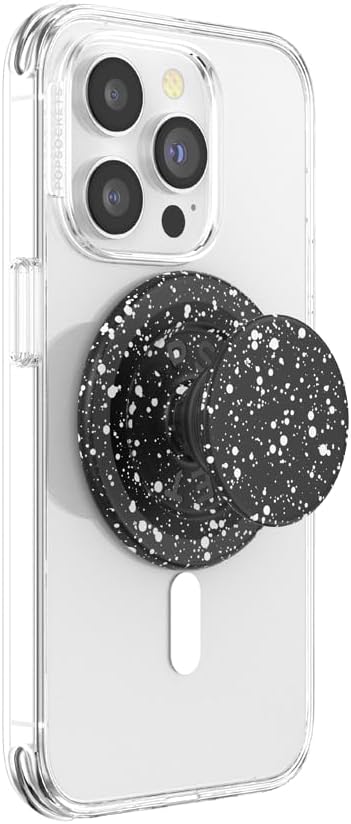 PopSockets Phone Grip for MagSafe, Magnetic Holder, Phone Stand, Black - Black Speckle