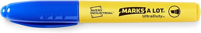 Avery Marks A Lot UltraDuty Permanent Markers, Chisel Tip, Water Resistant, Assorted Colors, 3 Industrial Markers (29864)