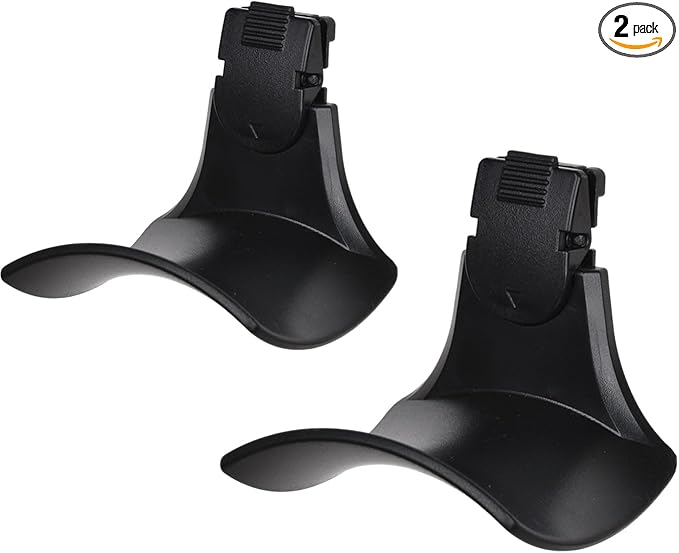 Fabric Wall Headphone Stand for Office, Cubicle Headphone Holder for Work Decor, Space-Saving Hanger Cubicle Accessories for Women Men Desk Organizer, Black (2 Pack)