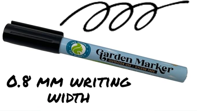 '-100 Pack 4" Plastic Plant Labels for Seedlings with 2 Pack of Garden Marker Pens (Garden Markers Fade Resistant Plant Markers Outdoor Waterproof Pen Black Permanent Markers Plant Tags)