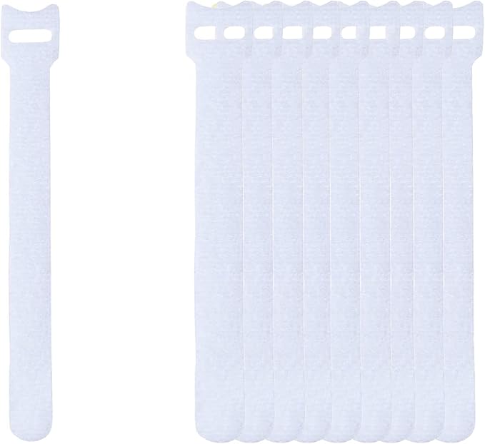 60 PCS 6 Inches Reusable Cable Ties, Wire Ties, Cord Organizer, Cable Organizer, Adjustable Cable Management - White