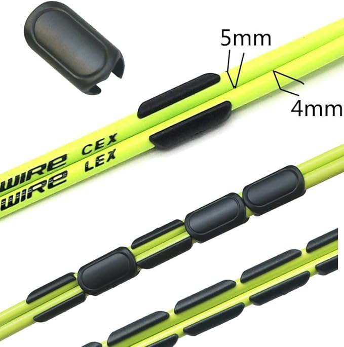 Bike Brake Shifter Cable Housing Guide Clips, Clipping 4mm and 5mm Cable Housing or Hose Together, Pack of 4 pcs