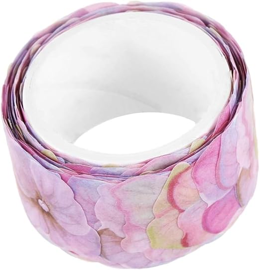 Colorful Floral Petal Washi Tape Set – Decorative Masking Tape for Scrapbooking, Journals, DIY Crafts, and School Office Supplies, Cute Flower Stickers, Adhesive Paper Tapes for Aesthetic Projects