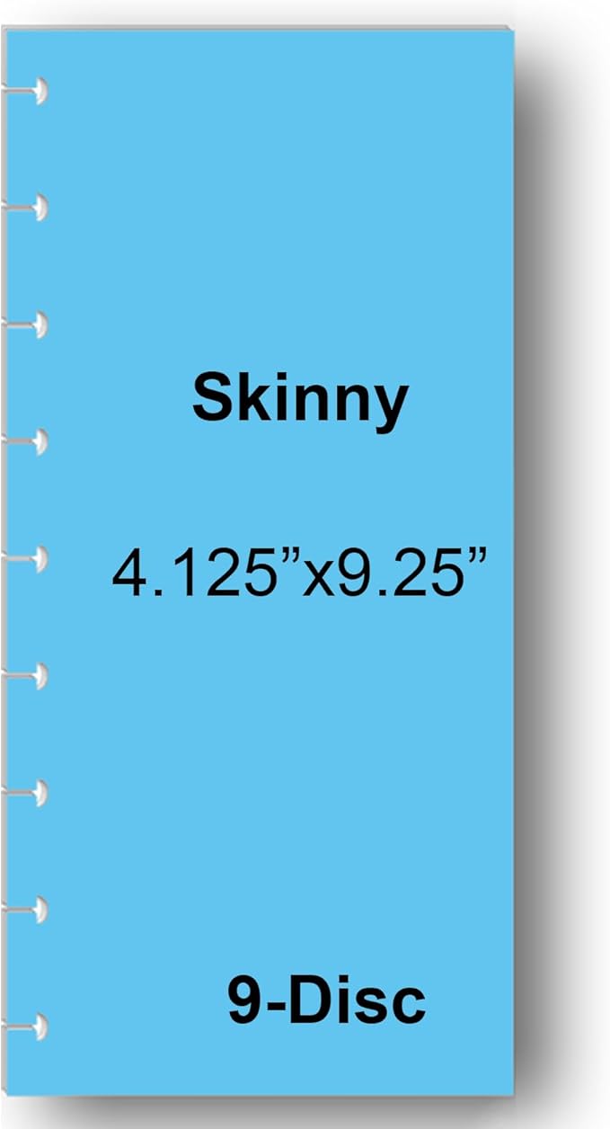 Horizontal Habit Tracker Inserts for 7, 9, 11 Disc | Mini, Classic, Skinny, Big, Letter, Junior Size Planners | Color or Black & White | Monthly Habit Log (Black & White, 9-Disc Skinny)