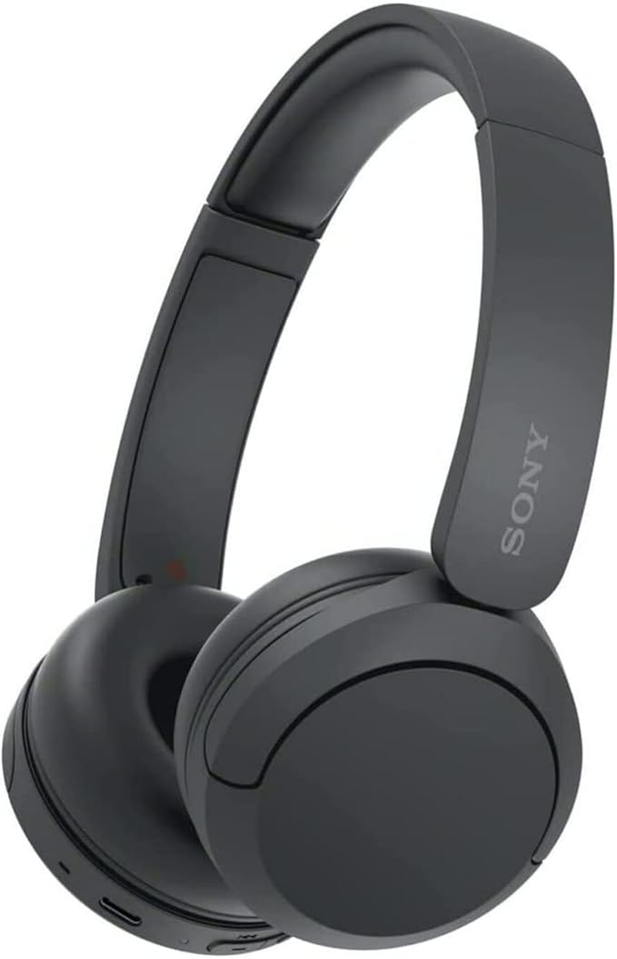 Sony WH-CH520 Compact Easy Carrying Wireless Bluetooth On-Ear Headphones (Black) Bundle with Knox Gear Metal Headphone Stand (2 Items)