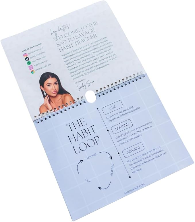 Habit Tracker by Shelby Sacco - Daily Habit Tracker Journal with Affirmations and Educational Material on the Habit Loop for Creating Habits to Improve Your Life