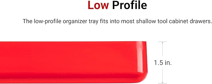 TEKTON 3-Compartment Organizer Tray (Red) | OTD11203 | Made in USA