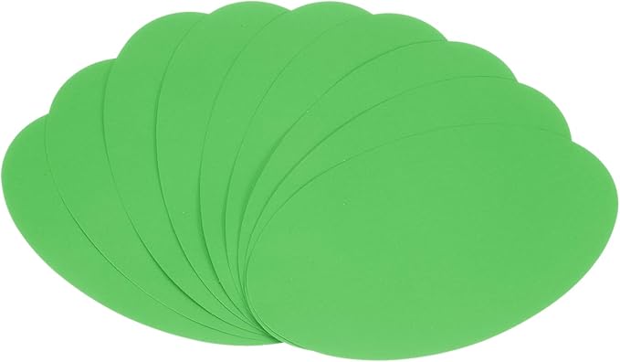 MECCANIXITY 30pcs Oval Card Stock 5 Inch 50lb/180gsm Thick Cutouts Coaster Paper for Craft Bulletin Board Decor, Dark Green