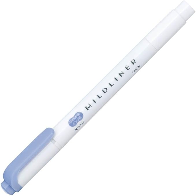 ZEBRA B-WKT7-MDB Highlighter, Mildliner, Dark Blue, 10 Pens