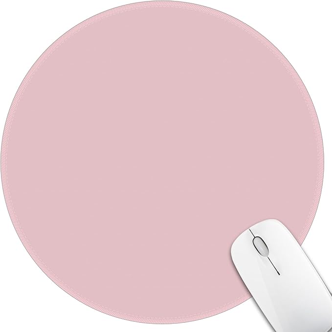 Mouse Pad for Desk, Small Cute Mousepad with Non-Slip Base, Round Mouse Pads for Wireless Mouse Laptop Gaming, Computer Mouse Mat for Women Home Office Travel Desk Accessories