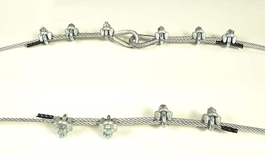Wire Rope Clamp 1/2 inch 5 Pack Zinc Plated - Wire Rope Clip - Wire Cable Clamps
