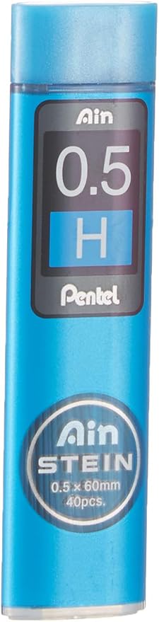 Pentel Ain Stein Mechanical Pencil Lead, 0.5mm H, 40 Leads (C275-H)