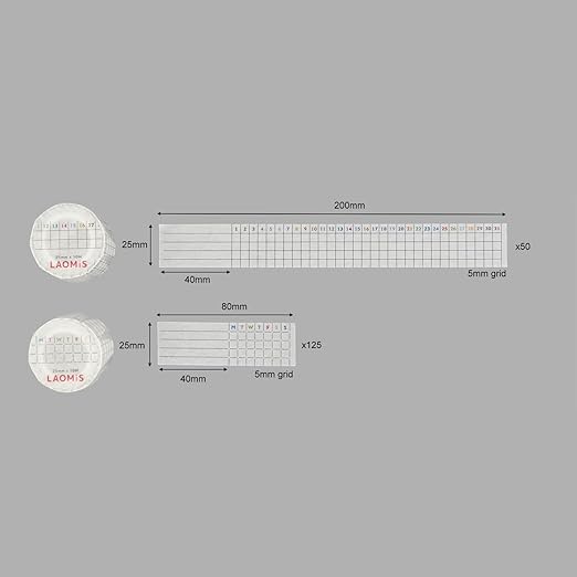 Japanese Writable Washi Tapes/Set of 2 / Habit Tracker / 25mm x 10m / 50 Months & 125 Weeks