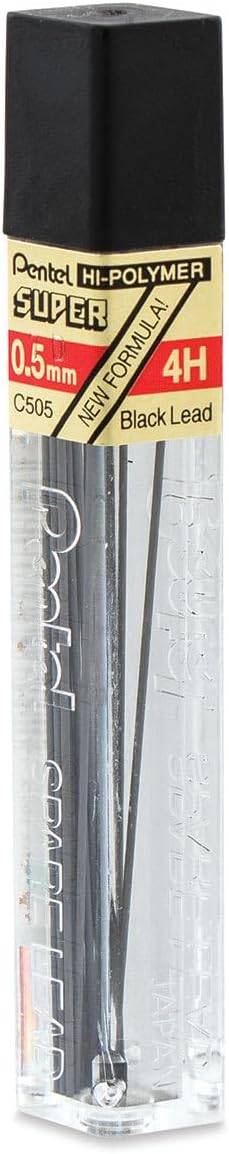 Pentel Thin Leads Tube Of 12 0.5mm 4h