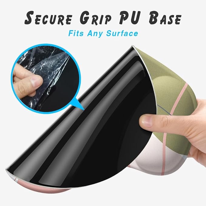 Office Mousepad with Gel Wrist Support - Ergonomic Gaming Desktop Mouse Pad Wrist Rest - Design Gamepad Mat Rubber Base for Laptop Computer -Silicone Non-Slip Special-Textured Surface (12SereneF)