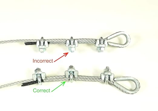 Wire Rope Clamp 3/8 inch 10 Pack Zinc Plated - Wire Rope Clip - Wire Cable Clamps