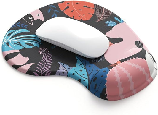 Office Mousepad with Gel Wrist Support - Ergonomic Gaming Desktop Mouse Pad Wrist Rest - Design Gamepad Mat Rubber Base for Laptop Computer -Silicone Non-Slip Special-Textured Surface (12Positive)