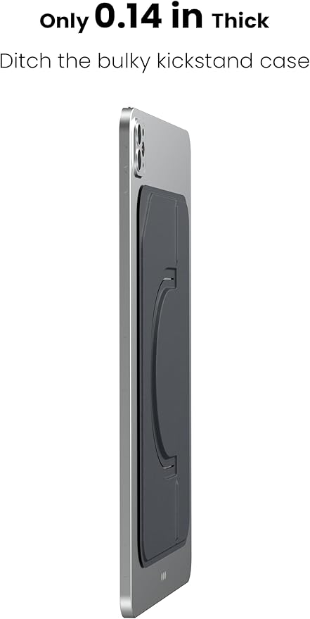 Nillkin Flexwing Adhesive Tablet Stand, 0.14 inch Invisible Slim iPad Holder, Stepless Adjustable Stand, Built-in Back Magnets, Compatible with Tablets Up to 10.4-13.2 inch, Black