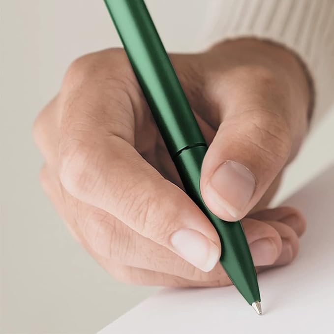 Ballpoint Pen - Precision Milled Aluminum with Magnetic Closure Mechanism and Superior Schmidt Refill - Award Winning Design (Aurora Green)