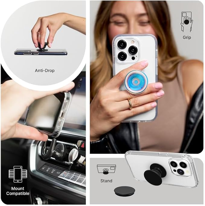 PopSockets Adhesive Phone Grip, Holder, Phone Stand, Cow Print - Its a Moood