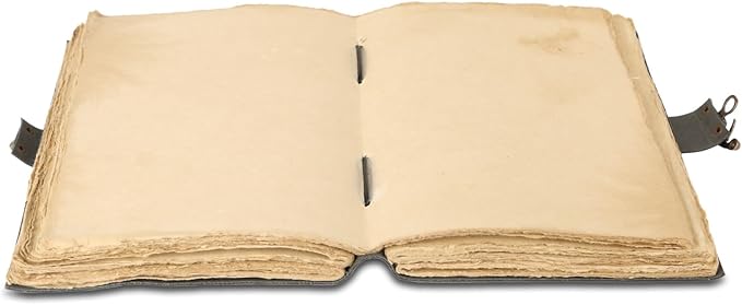 Vintage Leather Journal Handmade Buffalo Deckle Edge Paper – Leather Bound Journal for Women Men Vintage C-Lock Closure Ideal for Writing & Travel for Artists