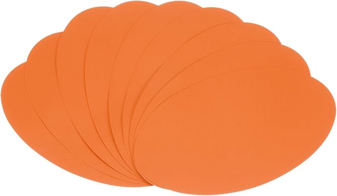 MECCANIXITY 30pcs Oval Card Stock 3-3/10 Inch 50lb/180gsm Thick Cutouts Coaster Paper for Craft Bulletin Board Decor, Orange