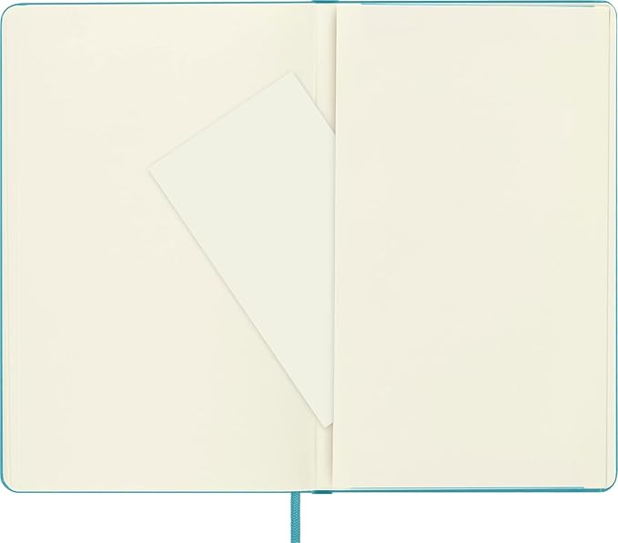 Moleskine Classic Notebook, Hard Cover, Large (5" x 8.25") Plain/Blank, Reef Blue, 240 Pages