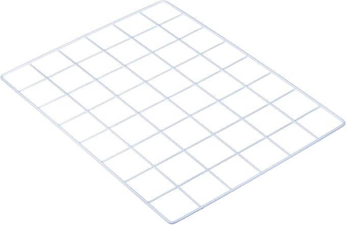 PATIKIL 16"x12" Wire Grid Panel, 1 Pack Wall Grid Decorative Panels Board Photo Pictures Display Decor Hanging Organizer for Home Office, White