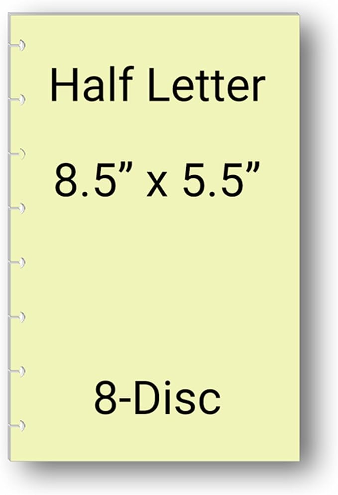 Horizontal Habit Tracker Inserts for 7, 9, 11 Disc | Mini, Classic, Skinny, Big, Letter, Junior Size Planners | Color or Black & White | Monthly Habit Log (Color, 8-Disc Junior)