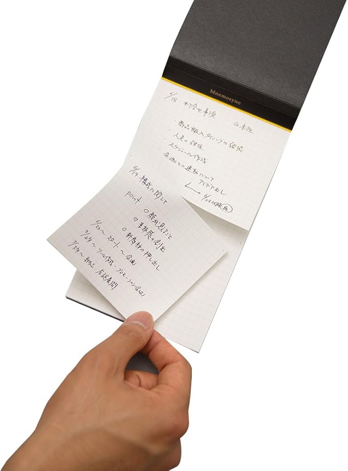 Maruman MNEMOSYNE Notebook 7.09 x 3.94 Inches (Long type), Double perforations, 5mm-squared, 50 Sheets (N177A)
