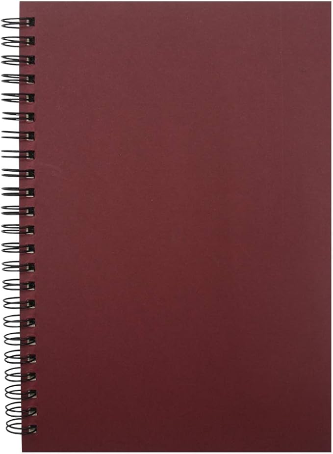 YYaaloa 4-Pack A5 Lined Sketch Book Soft Cover Spiral Notebooks Journals 120 Pages 5.7" x 8.3" Cream colored paper (A5 Lined Red 4pcs)