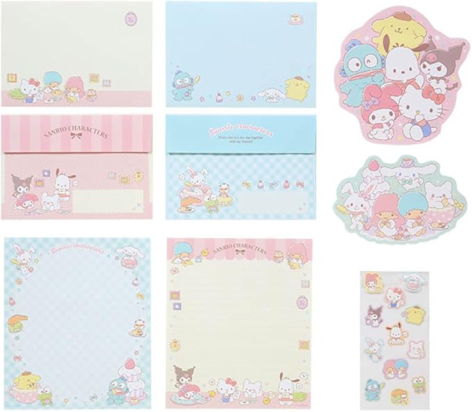 Sanrio 493945 Character Letter Set Sanrio Characters Package: Approx. Width 6.3 x Depth 0.3 x Height 8.7 inches (16 x 0.8 x 22 cm)