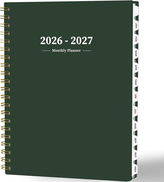 Ymumuda Monthly Planner 2026-2 Year Monthly Planner 2026-2027, JAN.2026 to DEC.2027, 8.5" x 11"Calendar notebook with Spiral Bound, Calendar for School Office Work Teacher Student