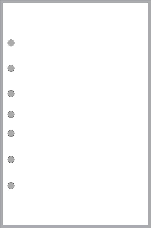 Classic Size Blank Pages, Sized and Punched with 7 Holes for 7-Ring Notebooks Such as Franklin, etc. (5.5" x 8.5")