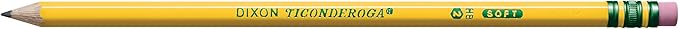 Ticonderoga Wood-Cased Pencils, Pre-Sharpened, 2 HB Soft, Yellow, 10 Count