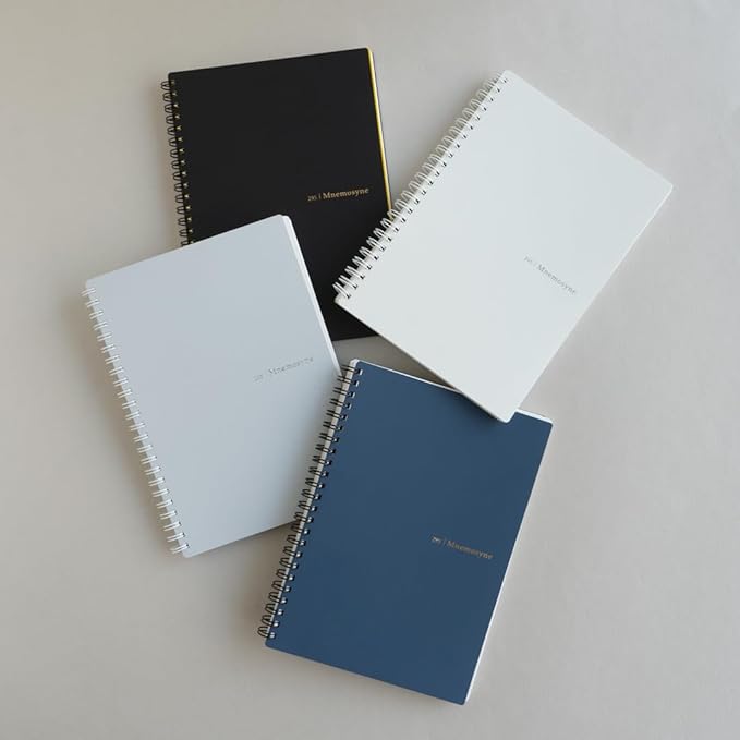 Maruman MNEMOSYNE Soft Cover Notebook 8.27 x 5.83 Inches (A5), 7mm ruled 24-line, 80 Sheets, Navy, 1 ea. (N295-72)