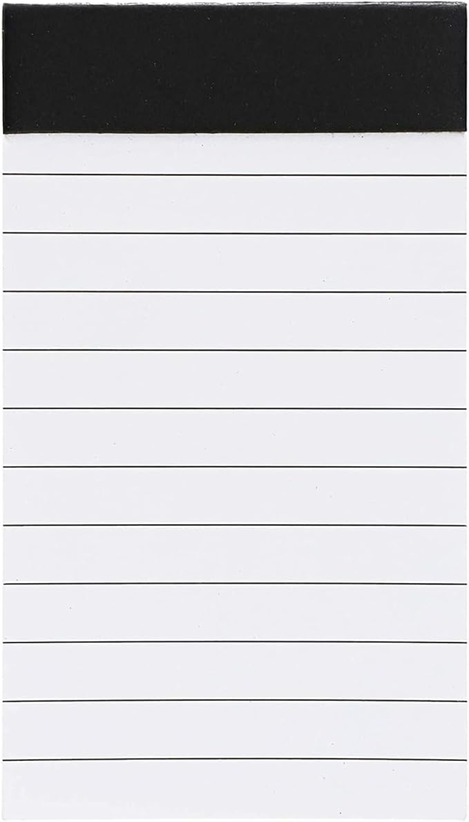 Paper Junkie Mini Paper Pad - 6.1 x 5.9 In, 24-Pack, Grey Board Backing - Lined Paper Pocket Notepad for Shopping Lists & To-Do Tasks