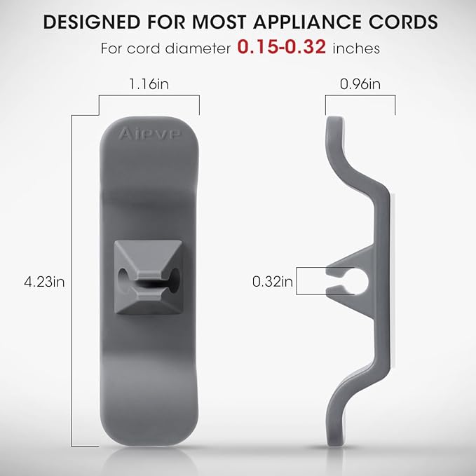 Aieve Cord Organizer for Kitchen Appliances, 12 Pack Cord Wrap Cord Holder Cord Keeper for Kitchen Organizers and Storage, Cable Organizer for Appliances