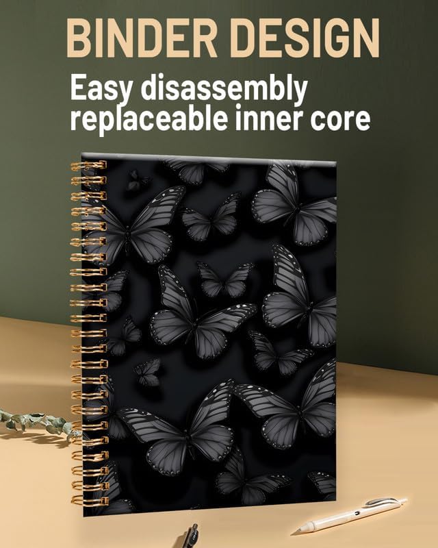Spiral Journal Notebook for Women,A5 College Ruled Notebooks 6"x 8.4", 120 Pages (60 Sheets) Lined Journal with Premium Thick Paper,Perfect for School Office Home(Rainbow Star Sun)