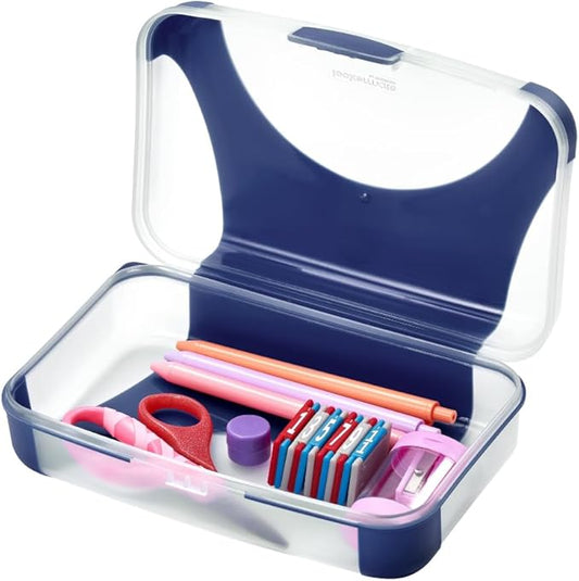 LockerMate by Bostitch Hard Pencil Case, Durable Plastic Pencil Box, Kid-Friendly Design