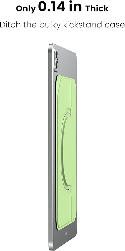 Nillkin Flexwing Adhesive Tablet Stand, 0.14 inch Invisible Slim iPad Holder, Stepless Adjustable Stand, Built-in Back Magnets, Compatible with Tablets Up to 10.4-13.2 inch, Green
