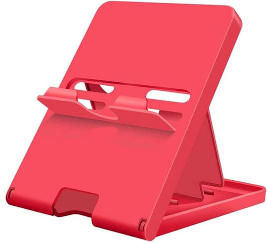 Stand Compatible with Nintendo Switch, Adjustable Switch Playstand, Foldable Phone Stand for Desk, Compact & Portable Switch Holder Accessories (Red)